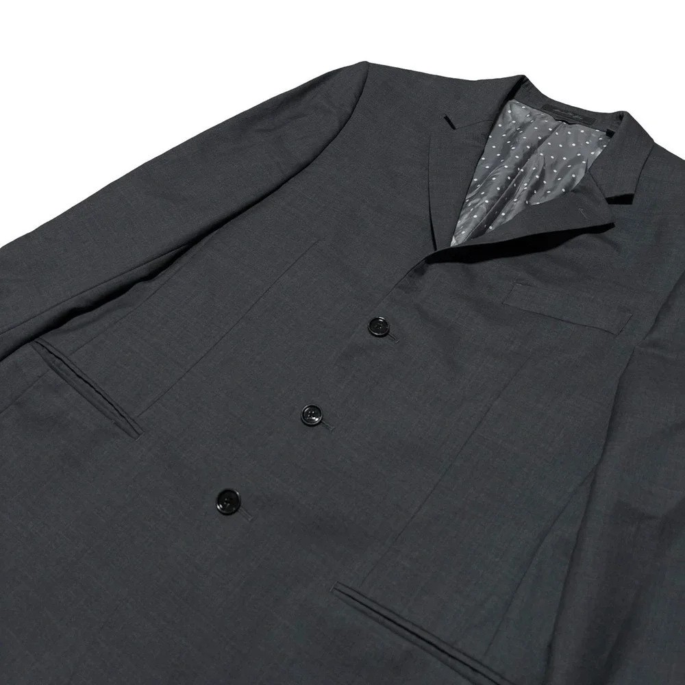 Indochino Men's Custom Blazer Gray 100% Wool‎ (Flat) 24 x 37